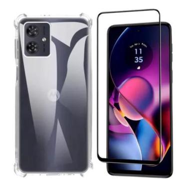 Imagem de Kit Capa Transparente + Película 3D Moto G54 Lançamento