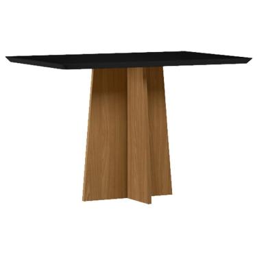Imagem de Mesa de Jantar Anitta 120x80 cm com Vidro Ype Preto – New Ceval