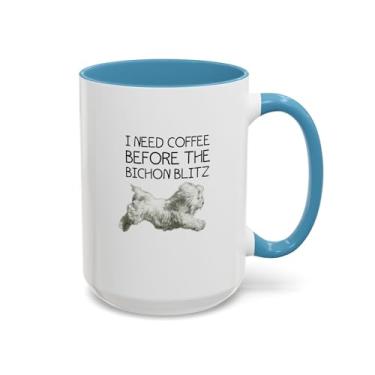 Imagem de Caneca de café engraçada Bichon Frise, presente para amantes de animais de estimação, caneca para mãe de cachorro, humor Bichon Blitz, presente para amantes de café