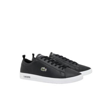 Imagem de Lacoste Tênis masculino Court Base, Preto e branco, 45