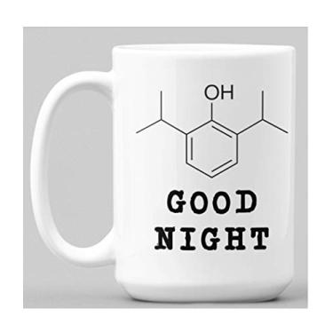 Imagem de Caneca de estetesiologia anestesista crna – Propofol Good night – Caneca de café ou chá, 325 ml, branca (500 ml, branca)