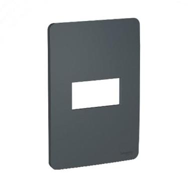 Imagem de Placa 4x2 1 Módulo Stellar Black Orion Schneider, Preto