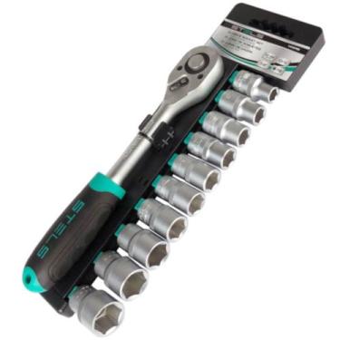 Imagem de Jogo de Chave Catraca 1/2"" e Soquete 10-22mm com 11 Peças - 1412755 -