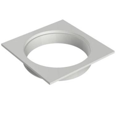 Imagem de Porta Grelha Quadrada Branca para Grelha Redonda 100mm - 27591167 - TI