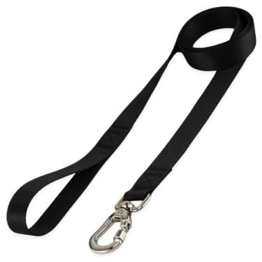 Imagem de Basic Pet Coleira Guia 2 Metros Para Cães Cachorro Adestramento Passeio Porte Grande Médio Pequeno (Preto, G)