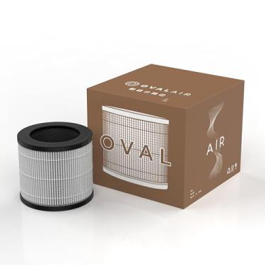 Imagem de OVAL AIR Substituição do filtro HEPA verdadeiro AIR2000A-FILTER H13 combinado com filtro de carvão ativado e pré-filtro