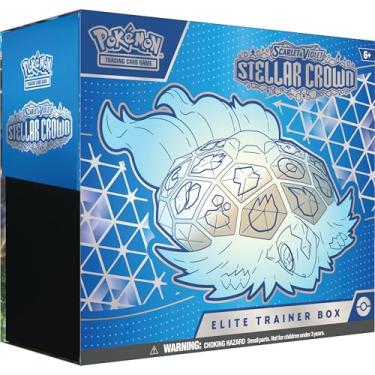 Imagem de Pokémon TCG: Scarlet & Violet—Stellar Crown Elite Trainer Box (1 cartão promocional de arte completa, 9 boosters e acessórios premium)