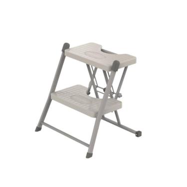 Imagem de Escada Alcance 2 Degraus Dobrável 120 Kg Cinza Anodilar