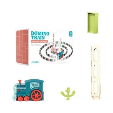 Imagem de Trem De Dominó Interativo Infantil, Iluminação De Áudio, Blocos De Bri