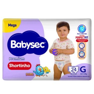 Imagem de Fralda Babysec Premium Shortinho Mega Galinha Pintadinha G C/24