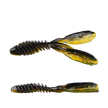 Imagem de East Rain Isca macia de lagosta rosqueada de 2,9 pol. 0,10/5,7 g. Iscas de camarão lagostins Shad Drop Shot Panfish Bluegill Bass Walleye mar oceano lago riachos rio