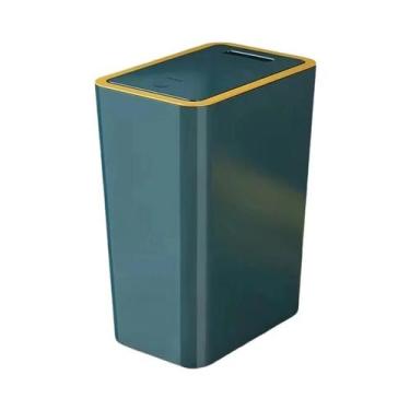 Imagem de Lixeira Nórdica Dourada De Grande Capacidade 10L 12L Com Tampa De Um T