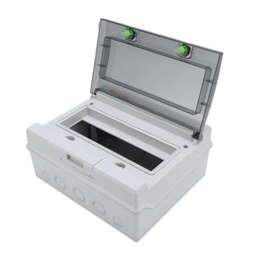 Imagem de Luocute Caixa de Disjuntor, 9,02 X 10,73 X 4,92in 12 Vias IP66 Cascas de Trilhos Prova de Chuva Caixa Elétrica do Disjuntor Com Fechadura para Uso Interno e Externo, Instalação Fácil