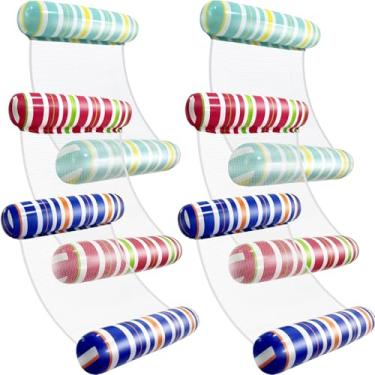 Imagem de Boias de piscina para adultos – Pacote com 6 boias infláveis para piscina, rede de água portátil, essencial para férias na praia, viagens e diversão no verão