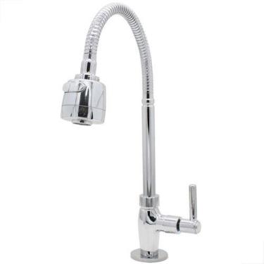 Imagem de Torneira Gourmet Cozinha Flexível metal Bancada Pia 1/4 Volta - Metais