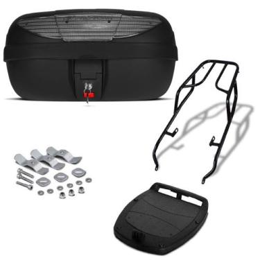 Imagem de Baú Bauleto 45 Litros Pro Tork + Bagageiro Moto, CRISTAL, POP 100 2007