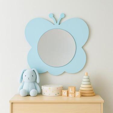 Imagem de Espelho Infantil Montessoriano Quadro Borboleta - PAPEL E PAREDE ADESI