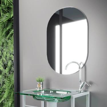 Imagem de Espelho Decorativo Banheiro Oval 34,5 X 51,5 Cm - Cris Metal