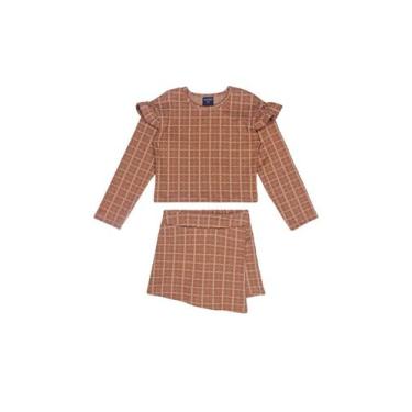 Imagem de Conjunto com Blusa e Short-Saia Guloseima, Marrom, 1