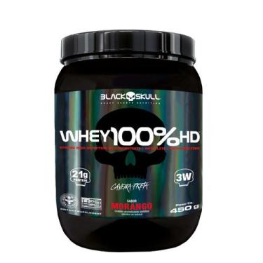 Imagem de Whey 100% hd pote 450g - BLACK SKULL, N/A, MORANGO, N/A