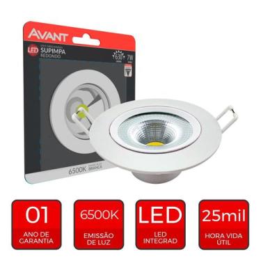 Imagem de Spot Led Authentic Redondo Embutir Branco 7W 630 Lumens Branco Frio 65