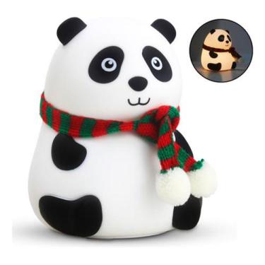 Imagem de Luminária De Silicone Noturna Recarregável Toque Cores Panda - Kadê
