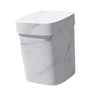 Imagem de Llazsybz Composteira Lixeira Lixeira Cesto de Papel Cesto de Papel Cesto de Papel Cesto de Papel Cesto de Papel Cesto de Papel Cesto de Papel para Sala de Estu, branco, M