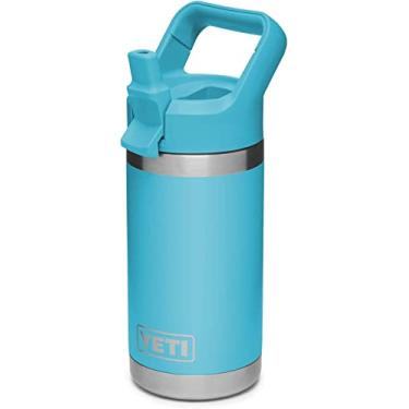 Imagem de YETI Rambler Jr. Garrafa infantil de 355 ml, com tampa de canudo, azul Reef
