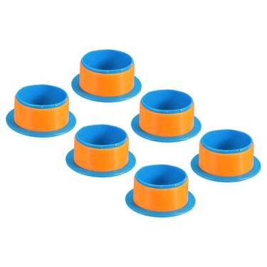 Imagem de PATIKIL Alça retrátil de 10 cm, 6 peças, dispensador de filme extensível, dispensador de plástico para 76 mm acima do núcleo de móveis, embalagem móvel, azul