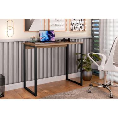 Imagem de Escrivaninha Industrial Mesa Estudo Aparador Office Aço Mdf Cantinho d