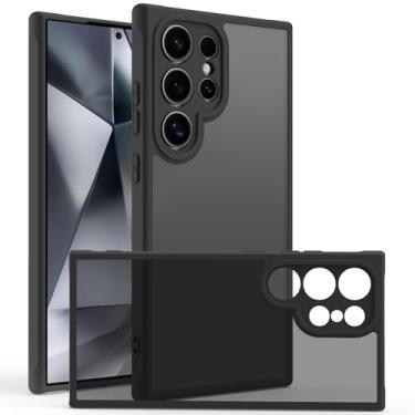 Imagem de Vanjua Capa para Samsung Galaxy S24 Ultra (apenas), capa protetora fina de silicone elegante compatível com Samsung Galaxy S24 Ultra (S24 Ultra) preta