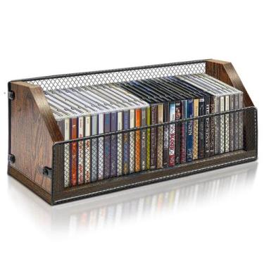 Imagem de Rack de armazenamento de CD PUTNATRUE CD Case, organizador de madeira,