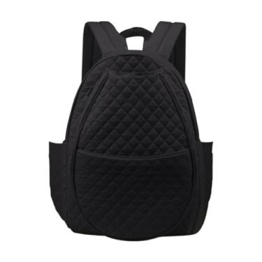 Imagem de rockible Bolsa de tênis para pickleball, badminton, mochila prática com alças ajustáveis de grande capacidade, Preto