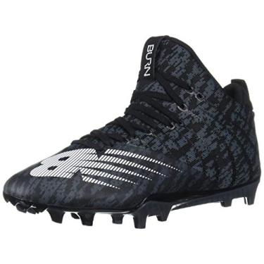 Imagem de New Balance Burnx2 Sapato feminino de lacrosse de corte médio, Preto/branco, 6 Wide