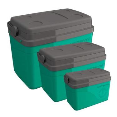 Imagem de Combo 3 Caixas Térmica Unitermi Floripa 30/15/7,5l Bebidas c/ Alça, Ve