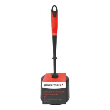 Imagem de Escova Sanitária Com Suporte Para Limpeza Vaso Powermaid Cinza