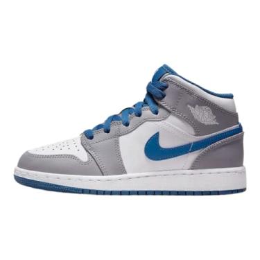 Imagem de Nike Tênis infantil Air Jordan 1 Mid, Azul verdadeiro, 18
