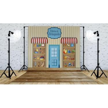 Imagem de Fundo Fotográfico em Tecido Fábrica de Brinquedo - 150x170cm - Fabrika