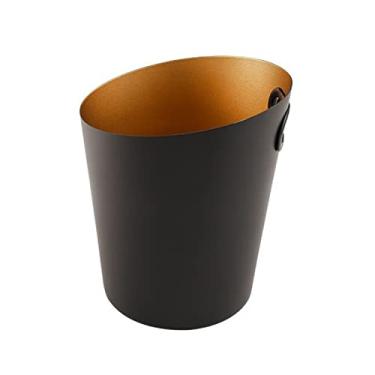 Imagem de Balde de gelo para festas Balde de gelo de aço inoxidável, balde de vinho de 5 L, cuba de armazenamento de grau alimentício para bebidas e festas, banheira de metal preto, perfeita para vinho