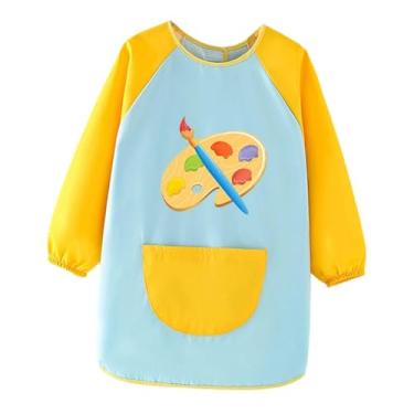 Imagem de Bothyi Blusa infantil de manga comprida com babador para artesanato, confeitaria, aniversário para meninos e meninas, S