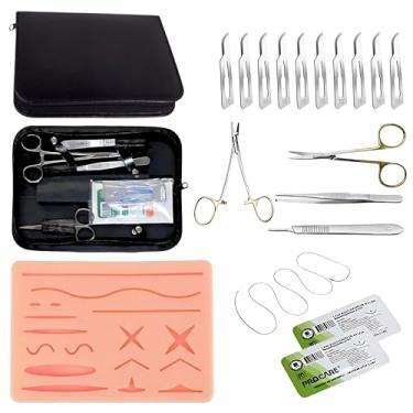 Imagem de Kit Sutura Completo 8 Peças Nível Profissional em Aço Cirúrgico