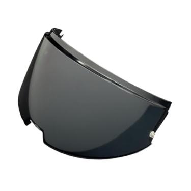 Imagem de KiBcsLic Viseira de capacete dobrável, protetor facial à prova de poeira, lente de capacete de substituição direta para acessórios de motocicleta para FF906, Preto Profundo