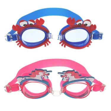 Imagem de Óculos de Natação com Lente UV Antiembaçante Ajustável com Protetor Auricular Ouvido Buba