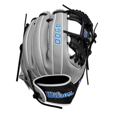 Imagem de Wilson Luva de beisebol 2024 A900 PF1125 Pedroia Fit 28,6 cm - cinza/preto/royal, arremesso para mão direita