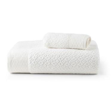 Imagem de Jogo De Toalha Banho 2 Peças 100% Algodão Capri Atlântica, Off White