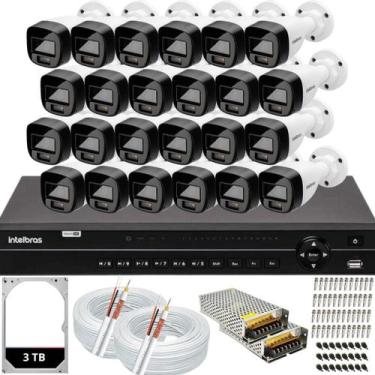 Imagem de Kit 24 Câmeras de Segurança VHD 1220 B Full Color 1080p DVR Intelbras 