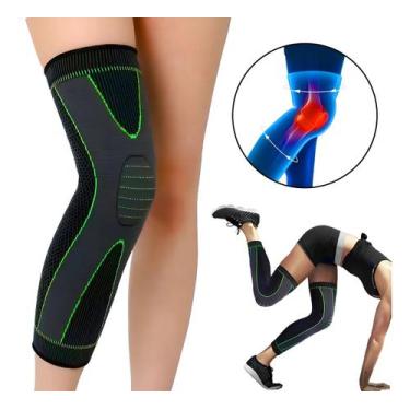 Imagem de Joelheira Meia De Compressão Térmica Coxa Circulação Academia Corrida 