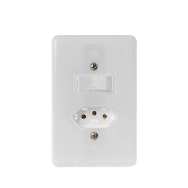 Imagem de Int 1 Tecla Simples mais Tomada Bipolar 2P mais T 20A 250V