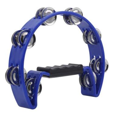Imagem de Pandeiro de linha única Tambourine Crescent para cantar azul - Genéric