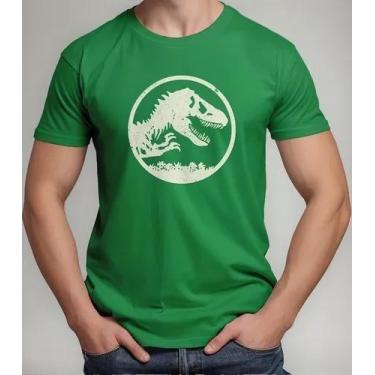 Imagem de Camiseta Camisa Algodão Adulto Feminina Masculina Filme Dinossauro Jur
